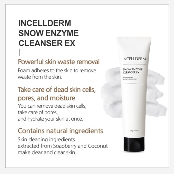 Riman Incellderm Snow Enzyme Cleanser EX 120g / 4.34 fl oz - Picture 5 of 6